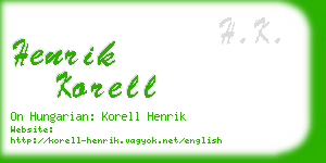 henrik korell business card